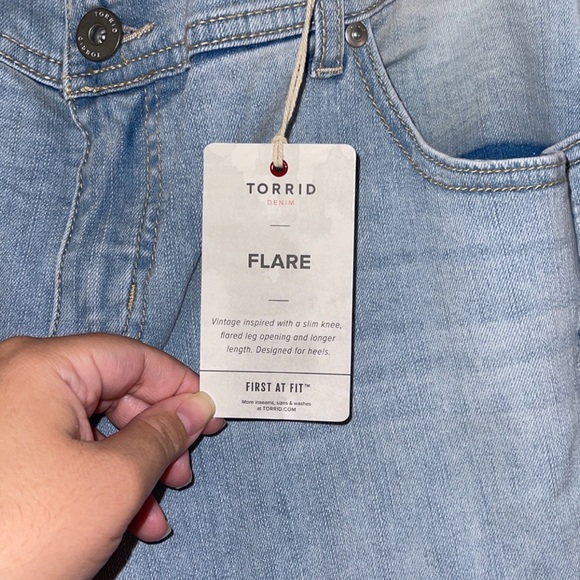 Torrid Light Wash Flare Jeans - Picture 4 of 4